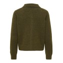ONLY Alivia langærmet polo strikcardigan - Beech