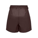 ONLY Heidi imiteret læder shorts - Coffee Bean