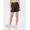 ONLY Heidi imiteret læder shorts - Coffee Bean