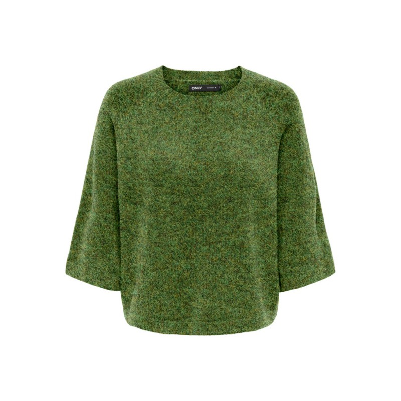 ONLY Simoni 3/4 strik pullover - Forest Night / Melange