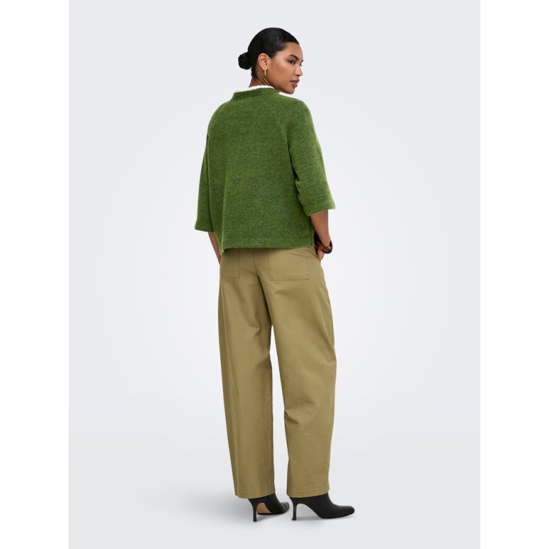 ONLY Simoni 3/4 strik pullover - Forest Night / Melange