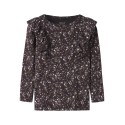 NAME IT MINI pige - Oceana langærmet bluse - Chocolate Plum