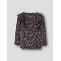 NAME IT MINI pige - Oceana langærmet bluse - Chocolate Plum