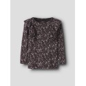 NAME IT MINI pige - Oceana langærmet bluse - Chocolate Plum