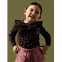 NAME IT MINI pige - Oceana langærmet bluse - Chocolate Plum