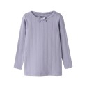 NAME IT MINI pige - Folene langærmet slim bluse - Heirloom Lilac