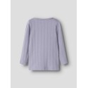 NAME IT MINI pige - Folene langærmet slim bluse - Heirloom Lilac
