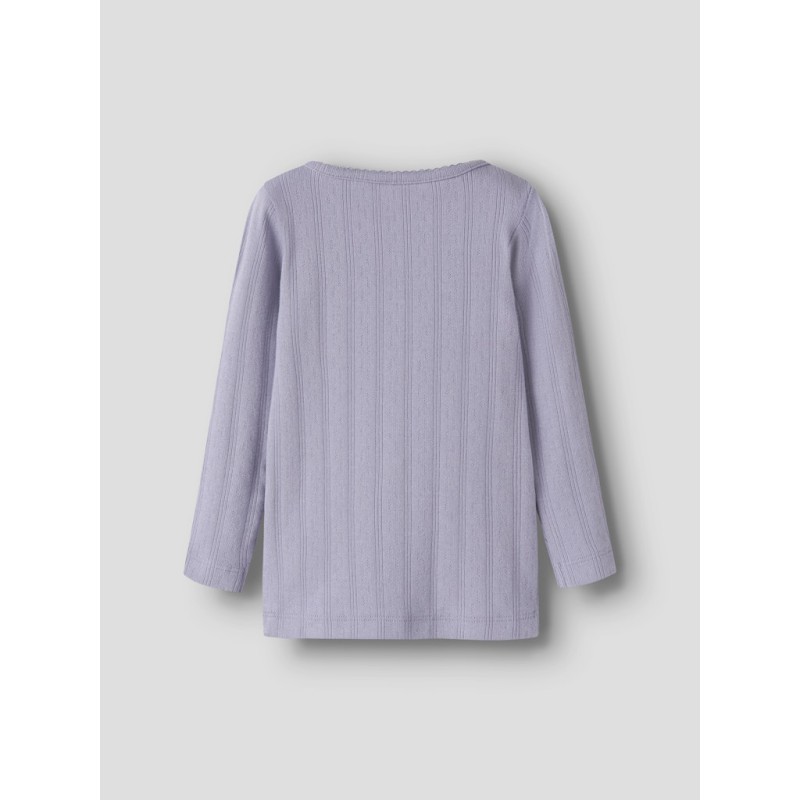 NAME IT MINI pige - Folene langærmet slim bluse - Heirloom Lilac
