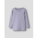 NAME IT MINI pige - Folene langærmet slim bluse - Heirloom Lilac