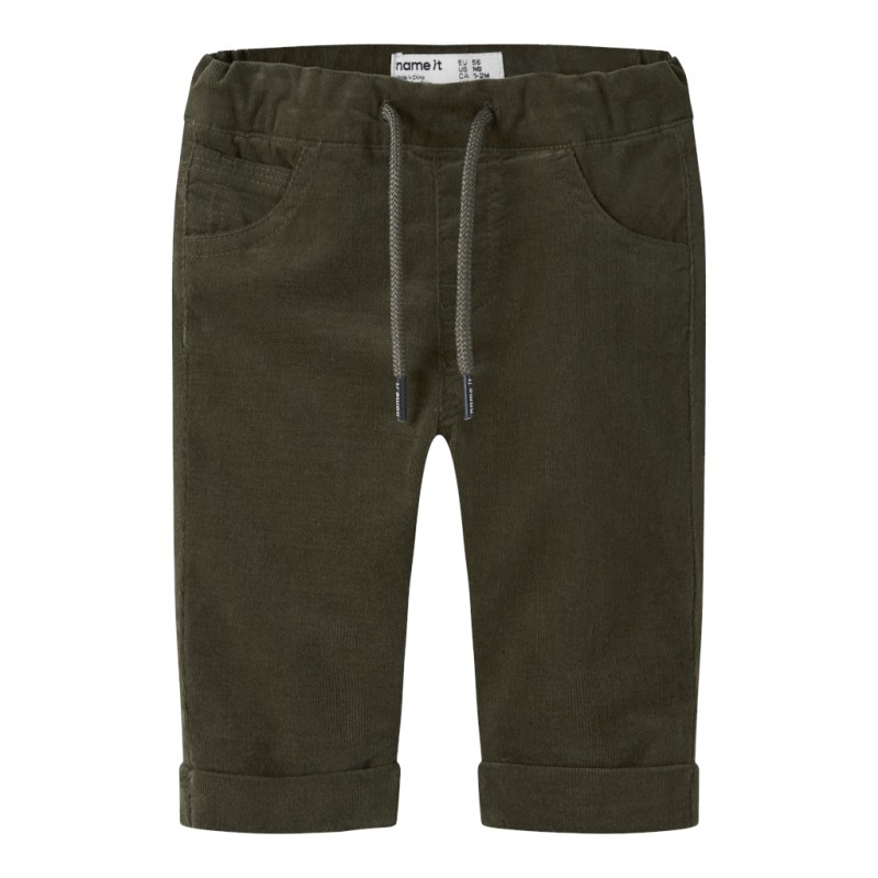 NAME IT MINI baby - Ben fløjlsbukser - Olive Night