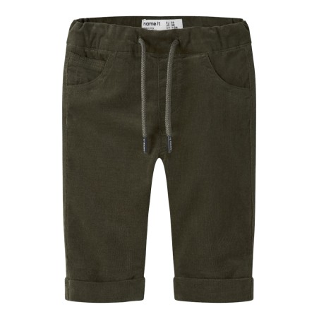 NAME IT MINI baby - Ben fløjlsbukser - Olive Night
