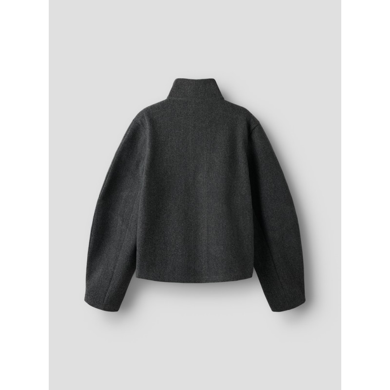 LMTD Barina langærmet kort jakke - Dark Grey Melange