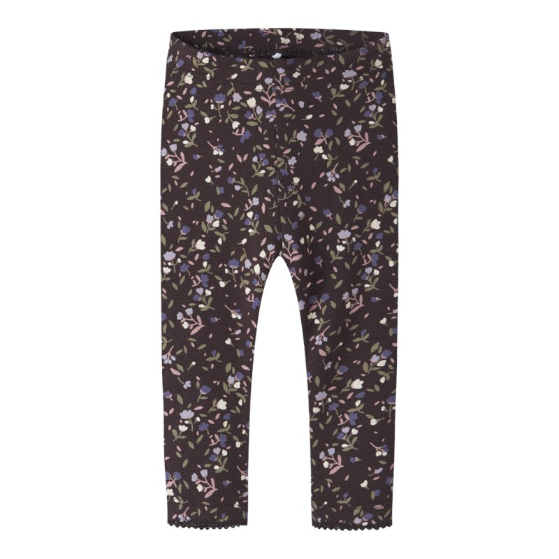 NAME IT BABY pige - Oceana leggings - Chocolate Plum