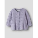 NAME IT BABY pige - Foxenia langærmet strikcardigan - Heirloom Lilac