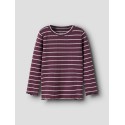 NAME IT MINI pige - Folena langærmet slim bluse - Mauve Wine