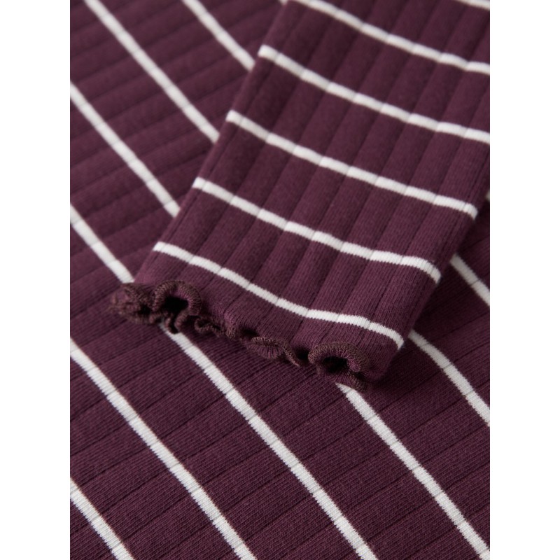 NAME IT MINI pige - Folena langærmet slim bluse - Mauve Wine