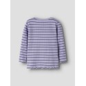 NAME IT MINI pige - Folena langærmet slim bluse - Lavender Icing