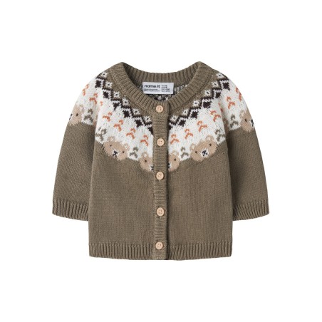 NAME IT BABY dreng - Osmane langærmet strikcardigan - Mermaid