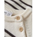 NAME IT BABY dreng - Ostripea lagærmet striktrøje - Antique White