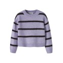 NAME IT MINI pige - Olenska langærmet striktrøje - Heirloom Lilac