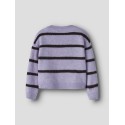 NAME IT MINI pige - Olenska langærmet striktrøje - Heirloom Lilac
