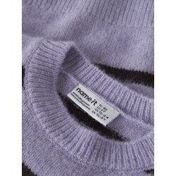 NAME IT MINI pige - Olenska langærmet striktrøje - Heirloom Lilac