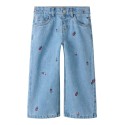 NAME IT MINI pige - Rose wide jeans - Medium Blue Denim