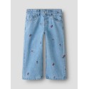 NAME IT MINI pige - Rose wide jeans - Medium Blue Denim