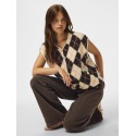 PIECES Katty teddy vest - Birch