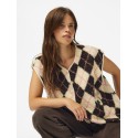 PIECES Katty teddy vest - Birch