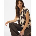 PIECES Katty teddy vest - Birch
