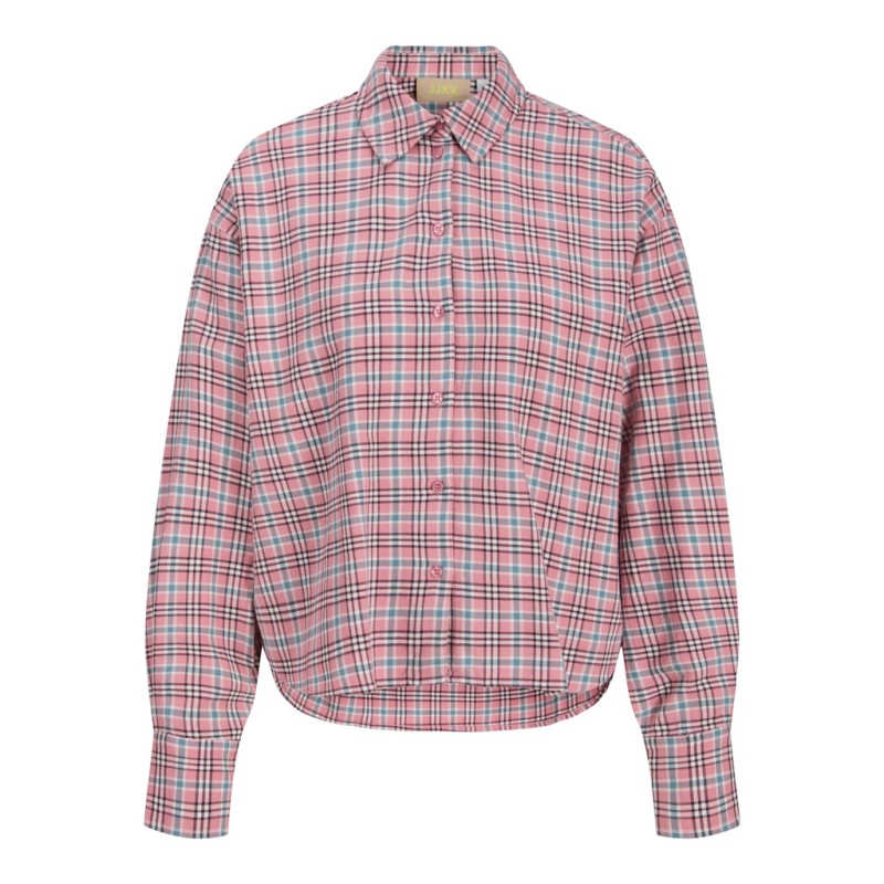 JJXX Jamie check flannel langærmet skjorte - Orchid Smoke