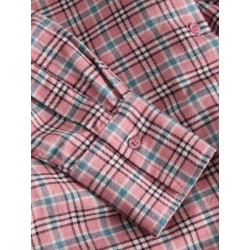 JJXX Jamie check flannel langærmet skjorte - Orchid Smoke