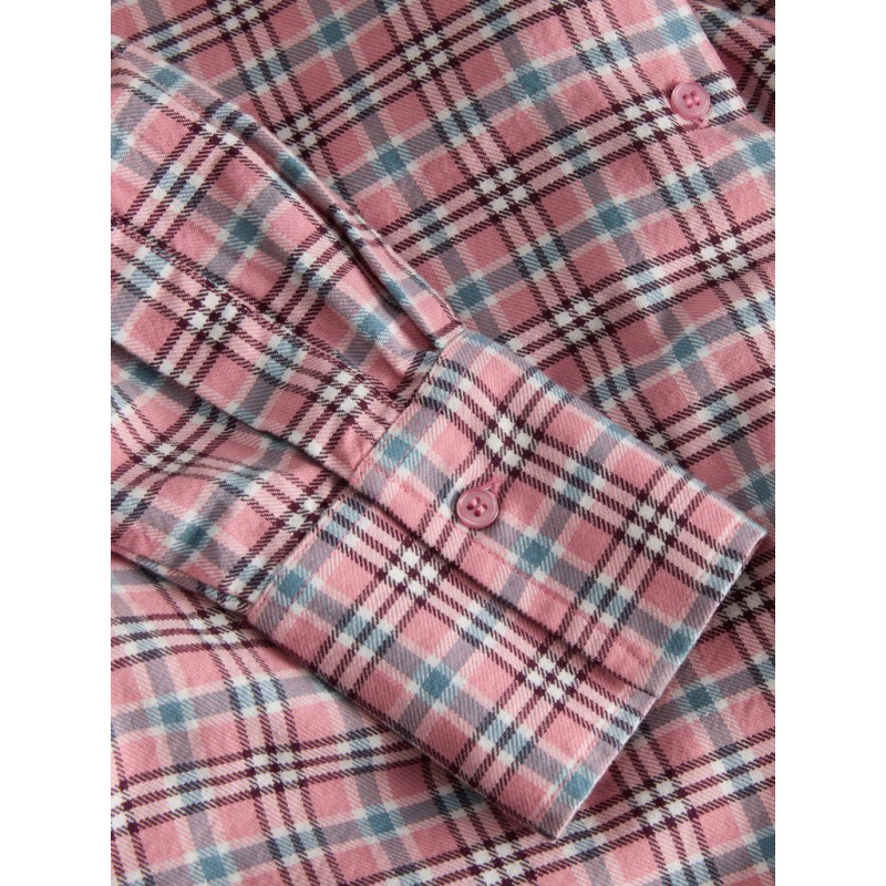 JJXX Jamie check flannel langærmet skjorte - Orchid Smoke