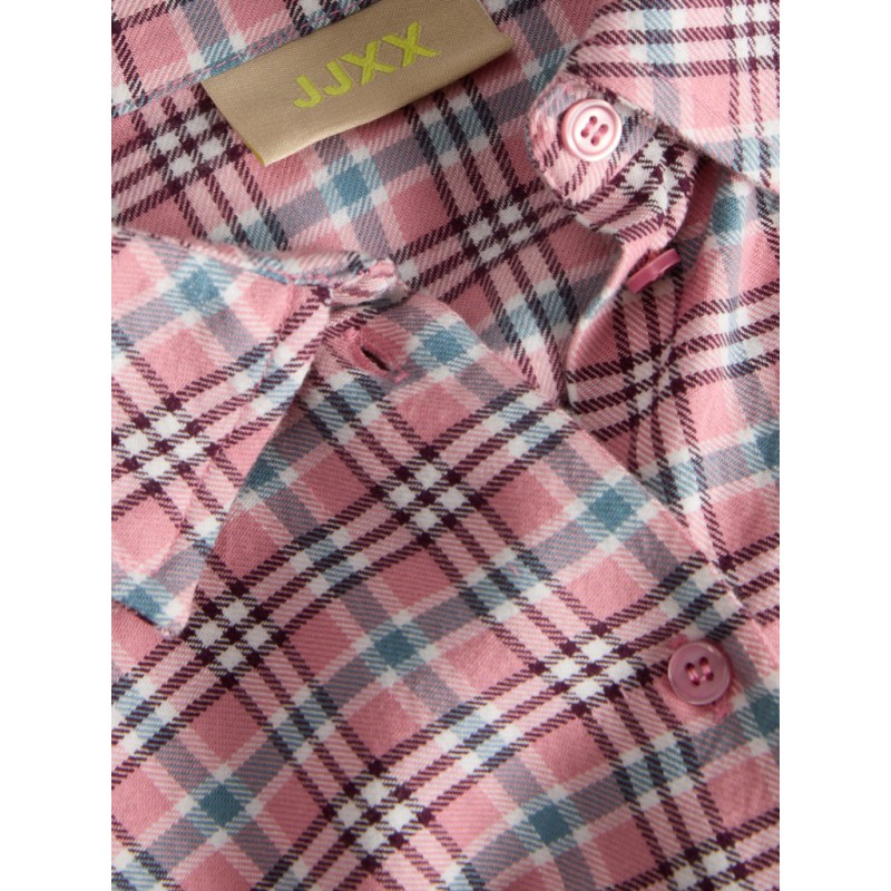 JJXX Jamie check flannel langærmet skjorte - Orchid Smoke