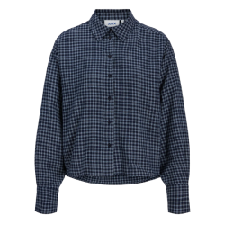 JJXX TEEN Jamie check flannel langærmet skjorte - Night Sky