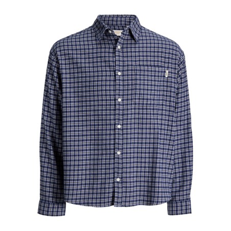 JACK & JONES PLUS Frederiksberg flannel langærmet skjorte - Crown Blue
