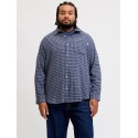 JACK & JONES PLUS Frederiksberg flannel langærmet skjorte - Crown Blue