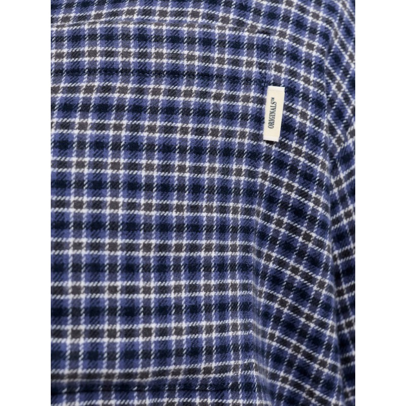 JACK & JONES PLUS Frederiksberg flannel langærmet skjorte - Crown Blue