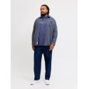 JACK & JONES PLUS Frederiksberg flannel langærmet skjorte - Crown Blue