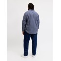 JACK & JONES PLUS Frederiksberg flannel langærmet skjorte - Crown Blue