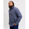 JACK & JONES PLUS Frederiksberg flannel langærmet skjorte - Crown Blue