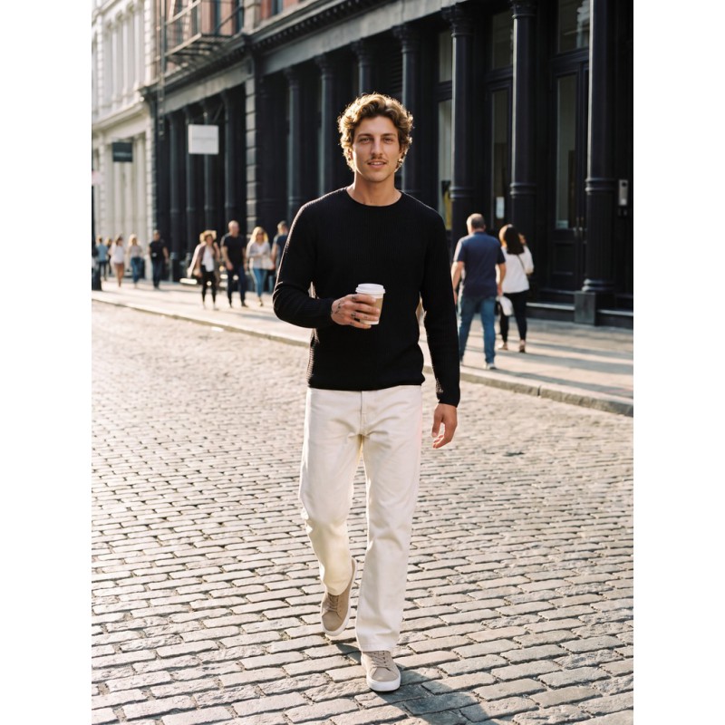 JACK & JONES Blumason striktrøje - Black