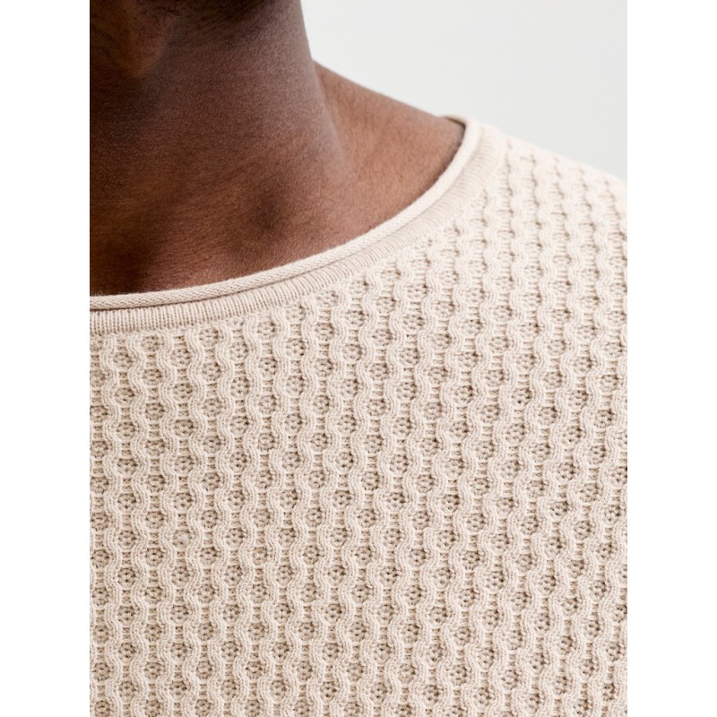 JACK & JONES Blumason striktrøje - Silver Lining