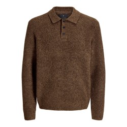 JACK & JONES Blasimon souffle strikpolo - Chocolate Torte