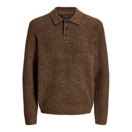 JACK & JONES Blasimon souffle strikpolo - Chocolate Torte