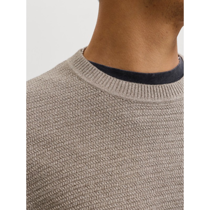 JACK & JONES Riley langærmet striktrøje - Morel