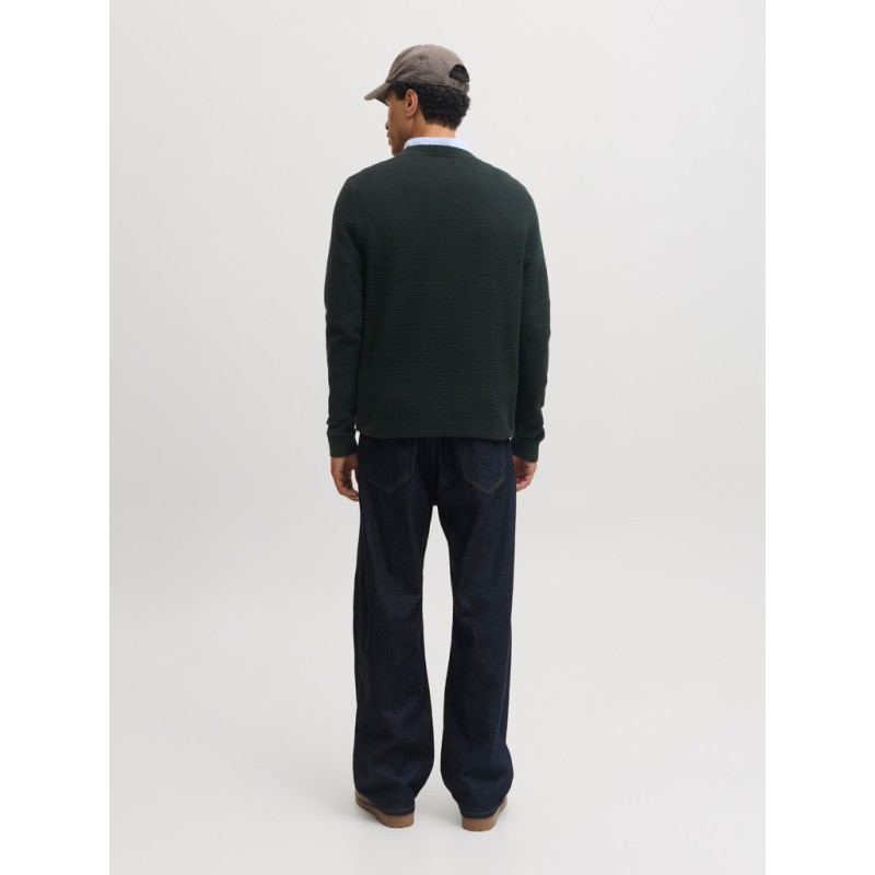 JACK & JONES Riley langærmet striktrøje - Scarab