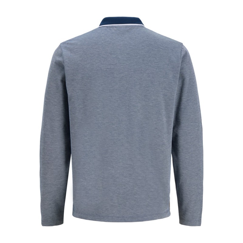 JACK & JONES PLUS Blualves langærmet polo - Insignia Blue