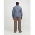 JACK & JONES PLUS Blualves langærmet polo - Insignia Blue